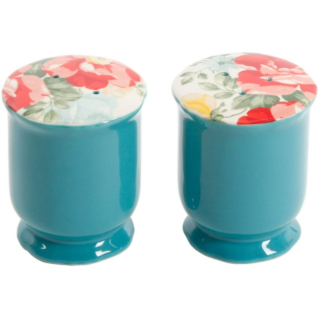 Floral Salt and Pepper and Butter Dish Set Floral Salt and Pepper and Butter Dish Set